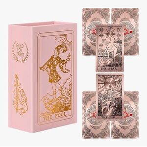Pink Gold Foil Rider Waite Tarot Card Set